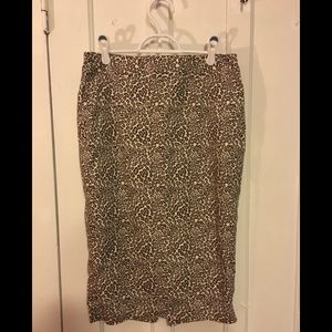 Leopard Print Pencil Skirt